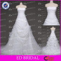 Latest Dress Designs A-line Scalloped Neckline Ruched Pick-ups Wedding Dresses Made in China